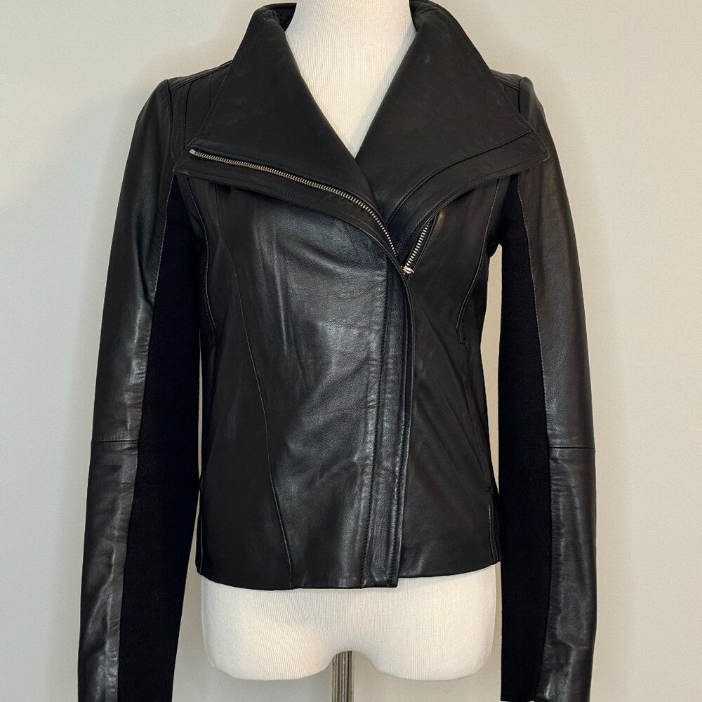 Chelsea 28 - Leather Moto Jacket - Black - XS